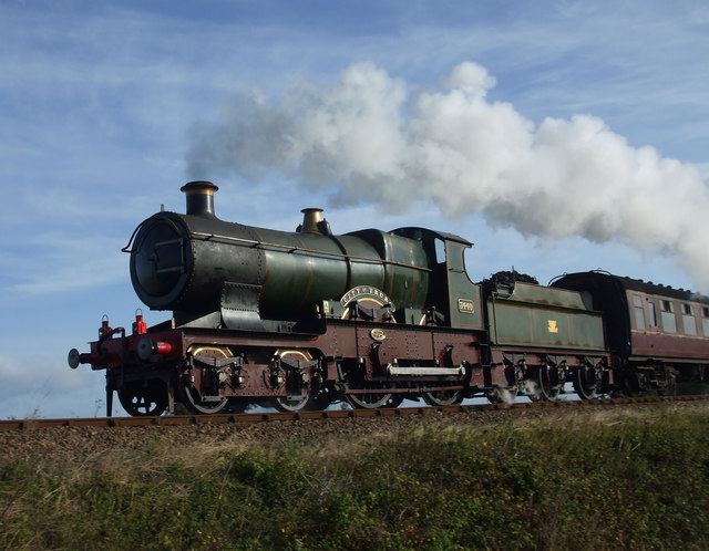 Preserved GWR No. 3440 City of Truro in steam.