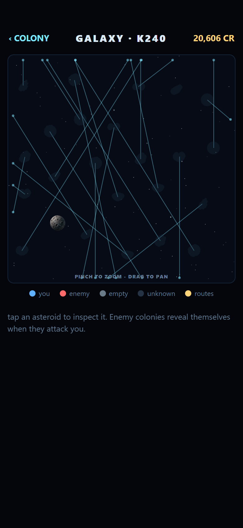 Every asteroid’s predicted course drawn on the galaxy map